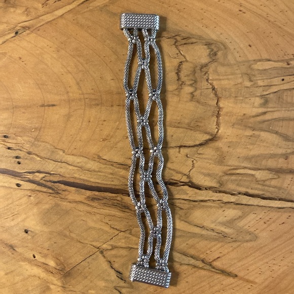 4-Strand Silver Tone Rope Bracelet - Picture 5 of 8